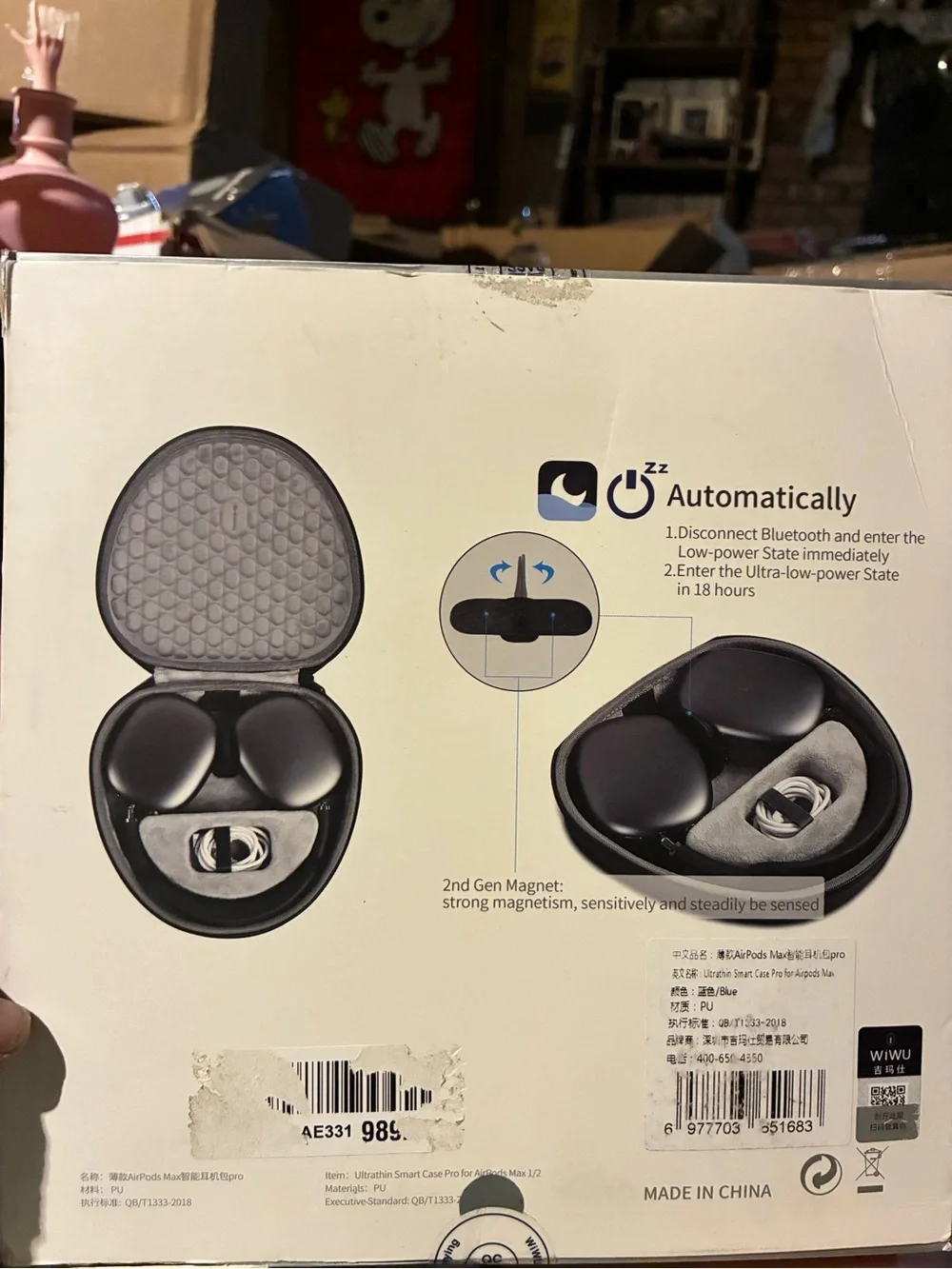Ultra Thin Smart Case for AirPods Max - Navy Blue